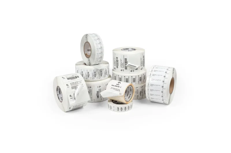 Rollos de etiquetas RFID Zebra.