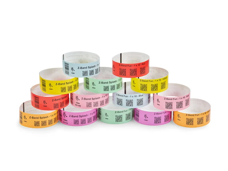 Pulseras para eventos: fotografía de consumibles Zebra
