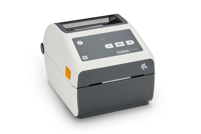 Impresora Zebra ZD421-HC para entornos de cuidado de la salud.